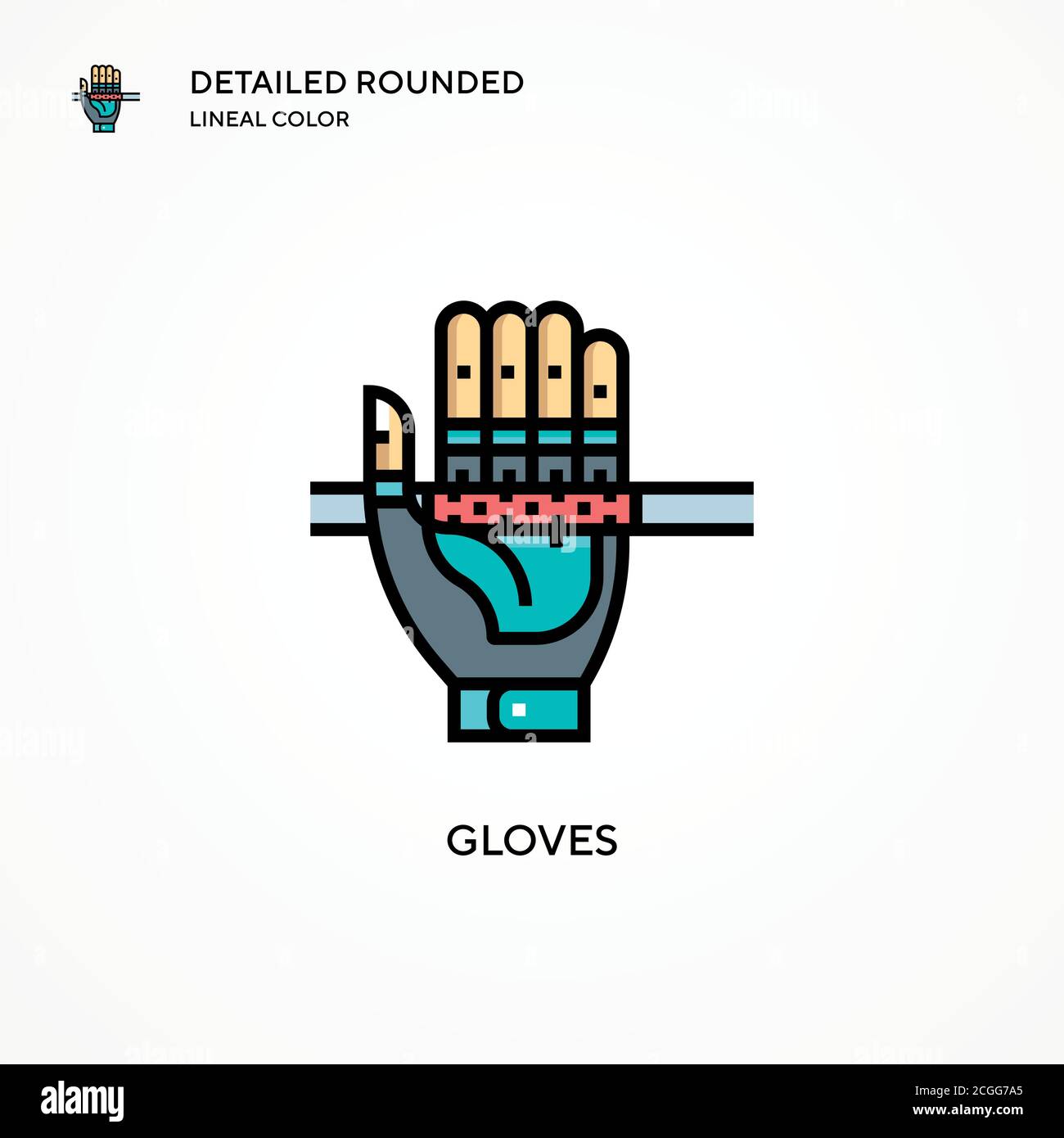 Gloves vector icon. Modern vector illustration concepts. Easy to edit ...
