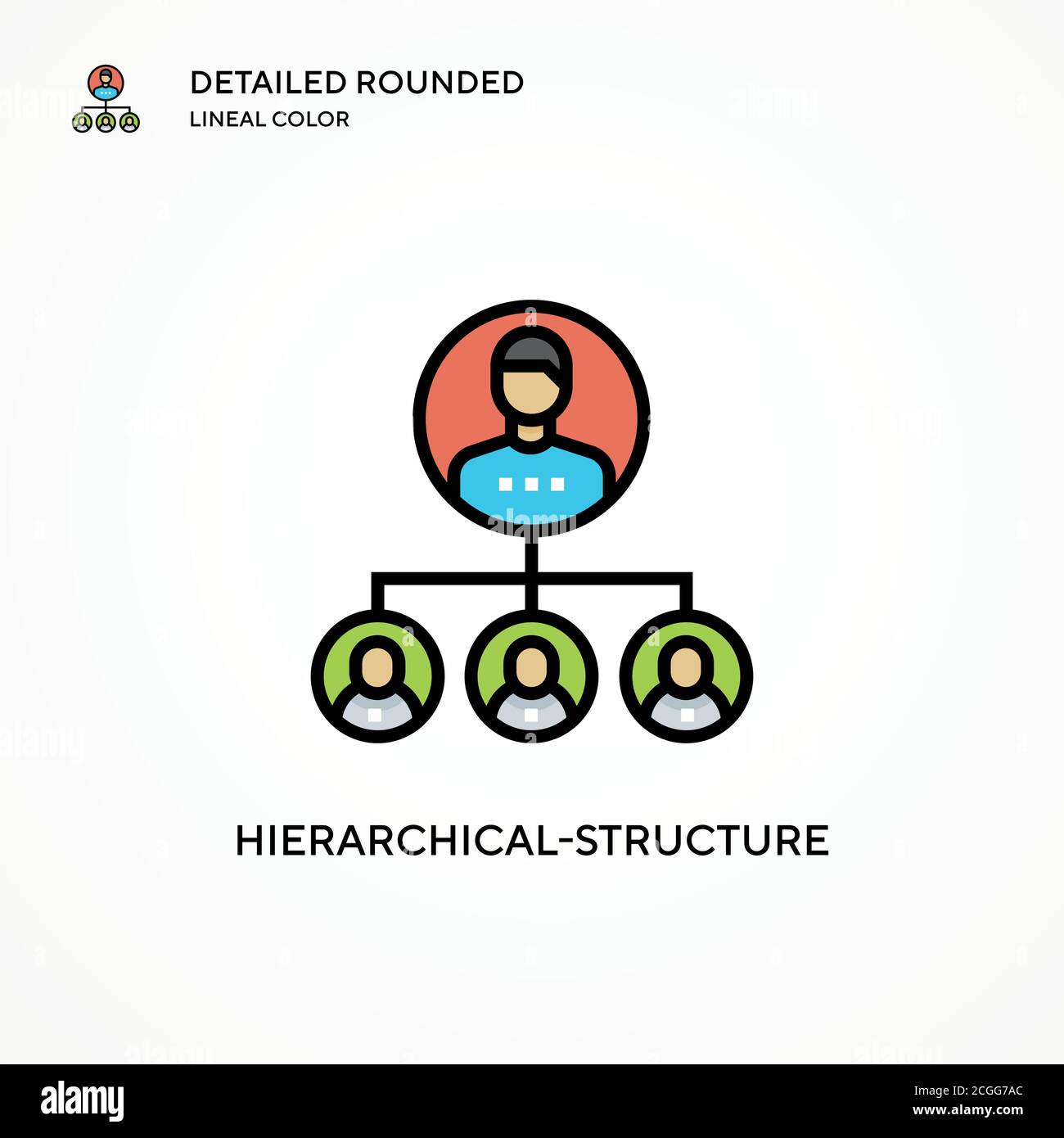 Hierarchical-structure vector icon. Modern vector illustration concepts. Easy to edit and customize. Stock Vector