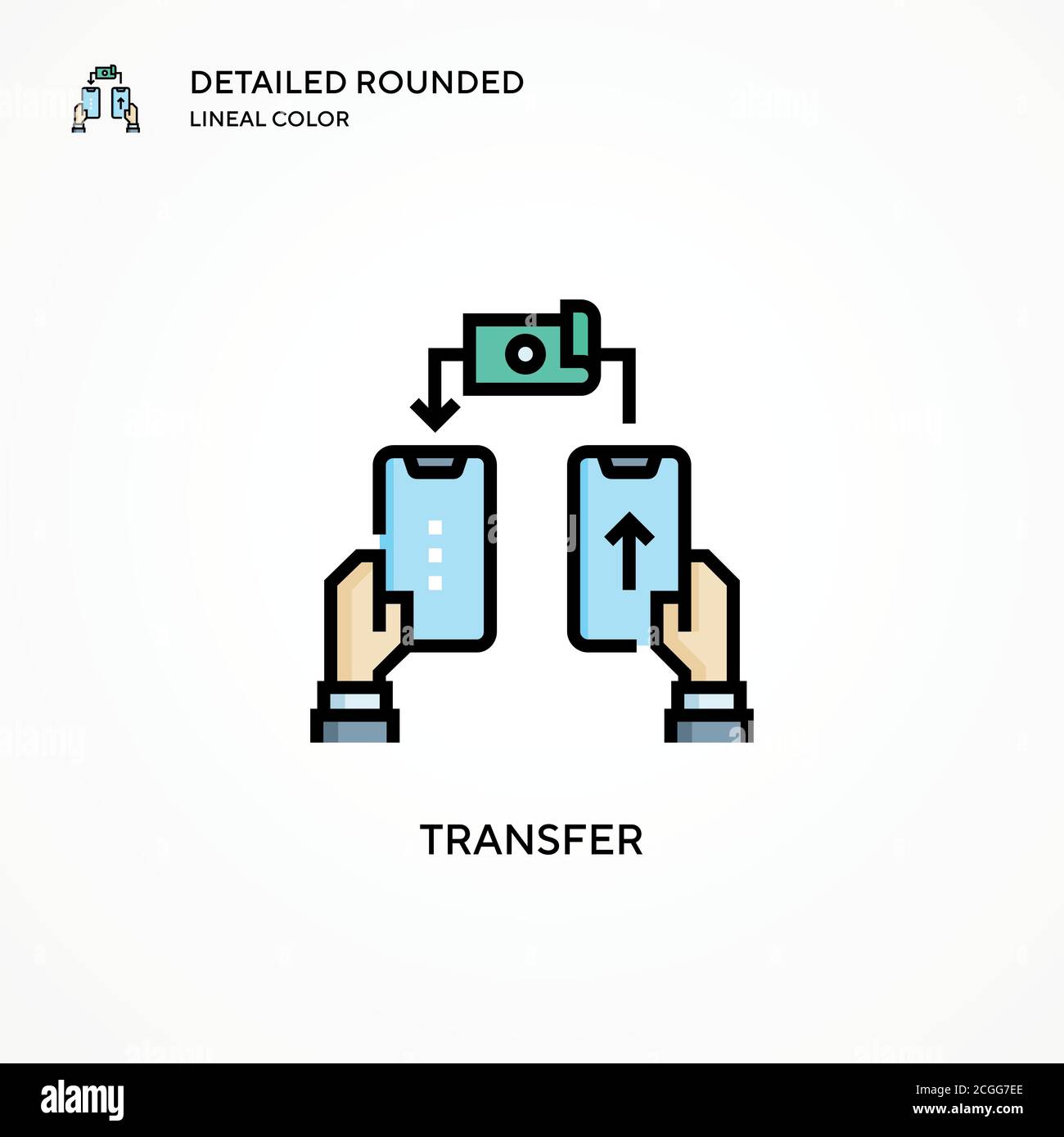 Transfer vector icon. Modern vector illustration concepts. Easy to edit ...