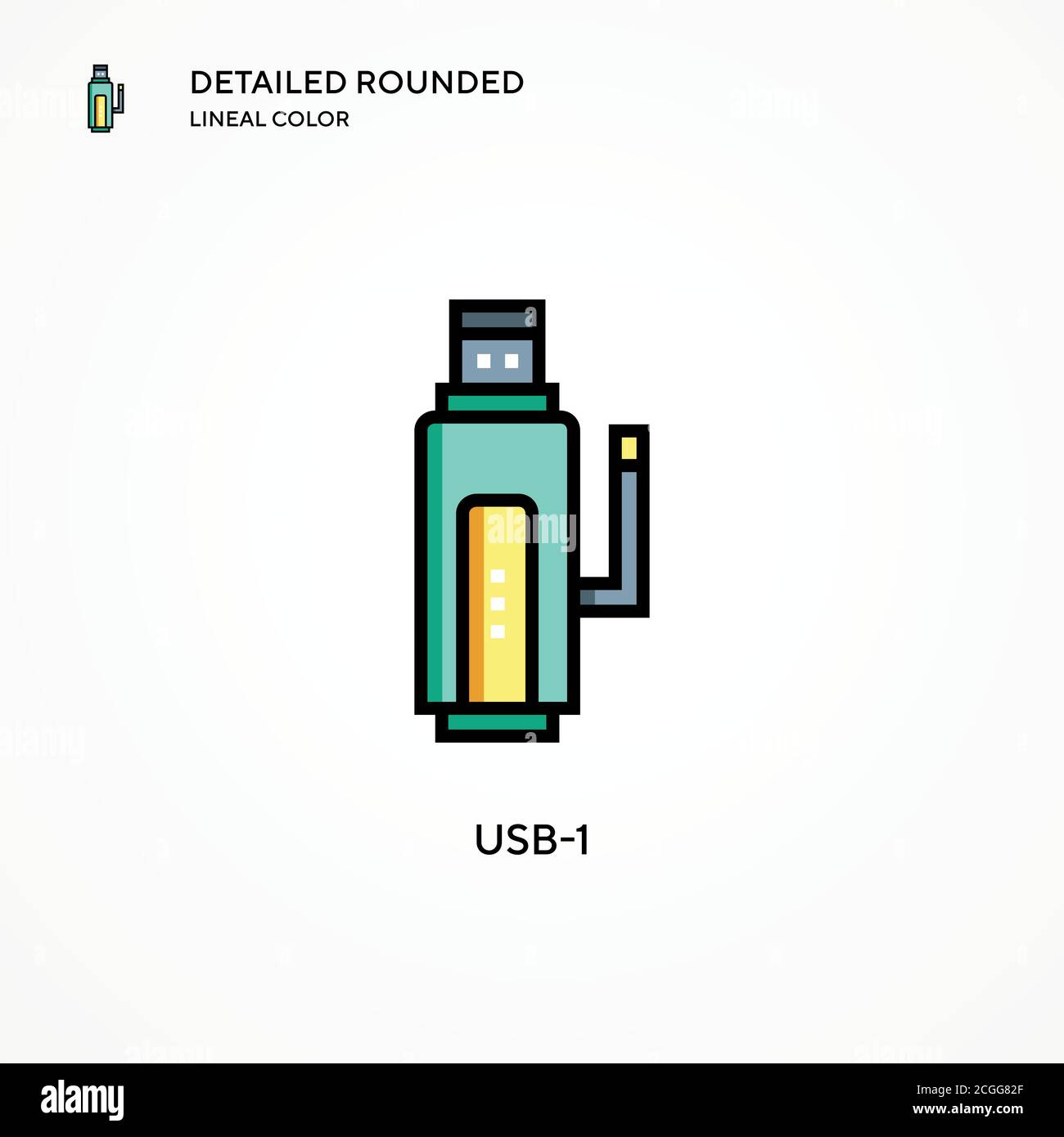 Usb-1 vector icon. Modern vector illustration concepts. Easy to edit and customize. Stock Vector