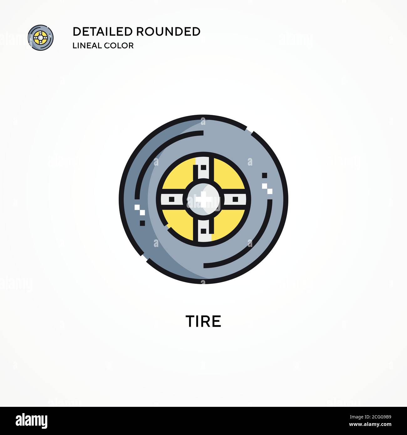 Tire vector icon. Modern vector illustration concepts. Easy to edit and ...