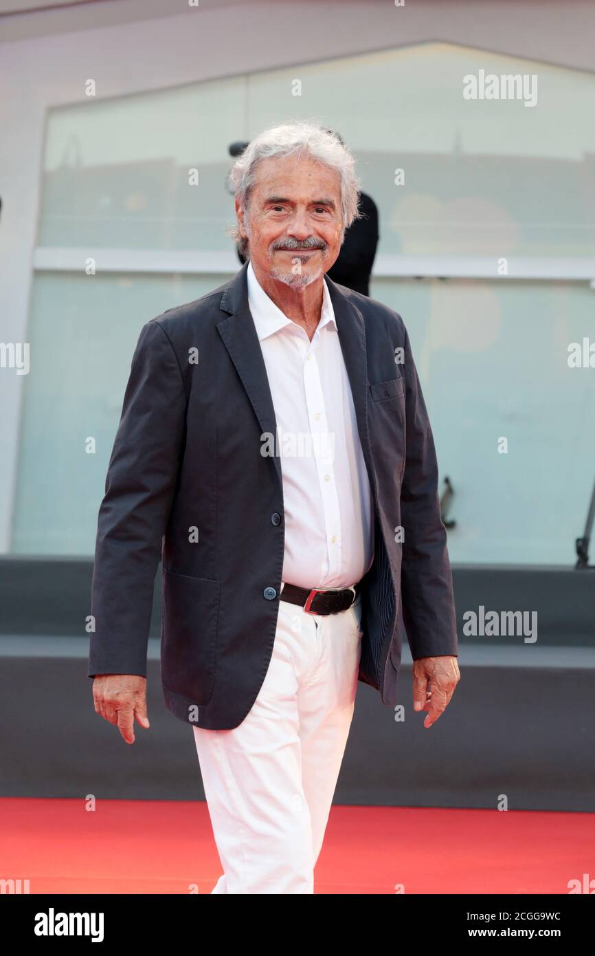 Venice, Italy. 10th Sep, 2020. Massimo Dapporto walks the red carpet ahead of the movie 'Nuevo Orden' (New Order) at the 77th Venice Film Festival on September 10, 2020 in Venice, Italy. Credit: Annalisa Flori/Media Punch/Alamy Live News Stock Photo