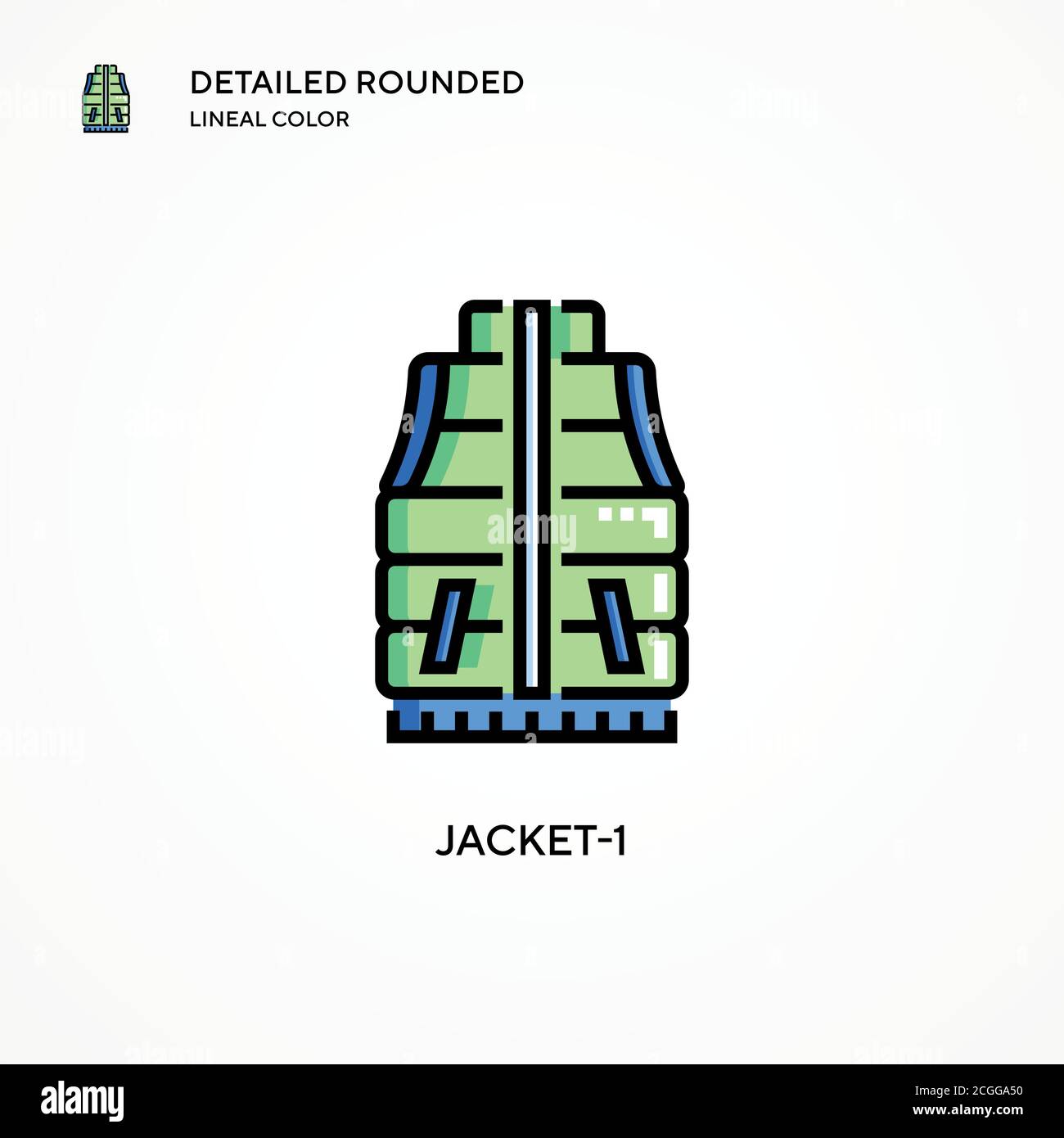 Jacket-1 vector icon. Modern vector illustration concepts. Easy to edit ...