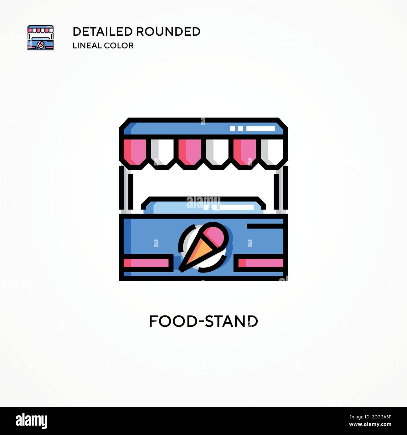 Foodstand vector icon. Modern vector illustration concepts. Easy to