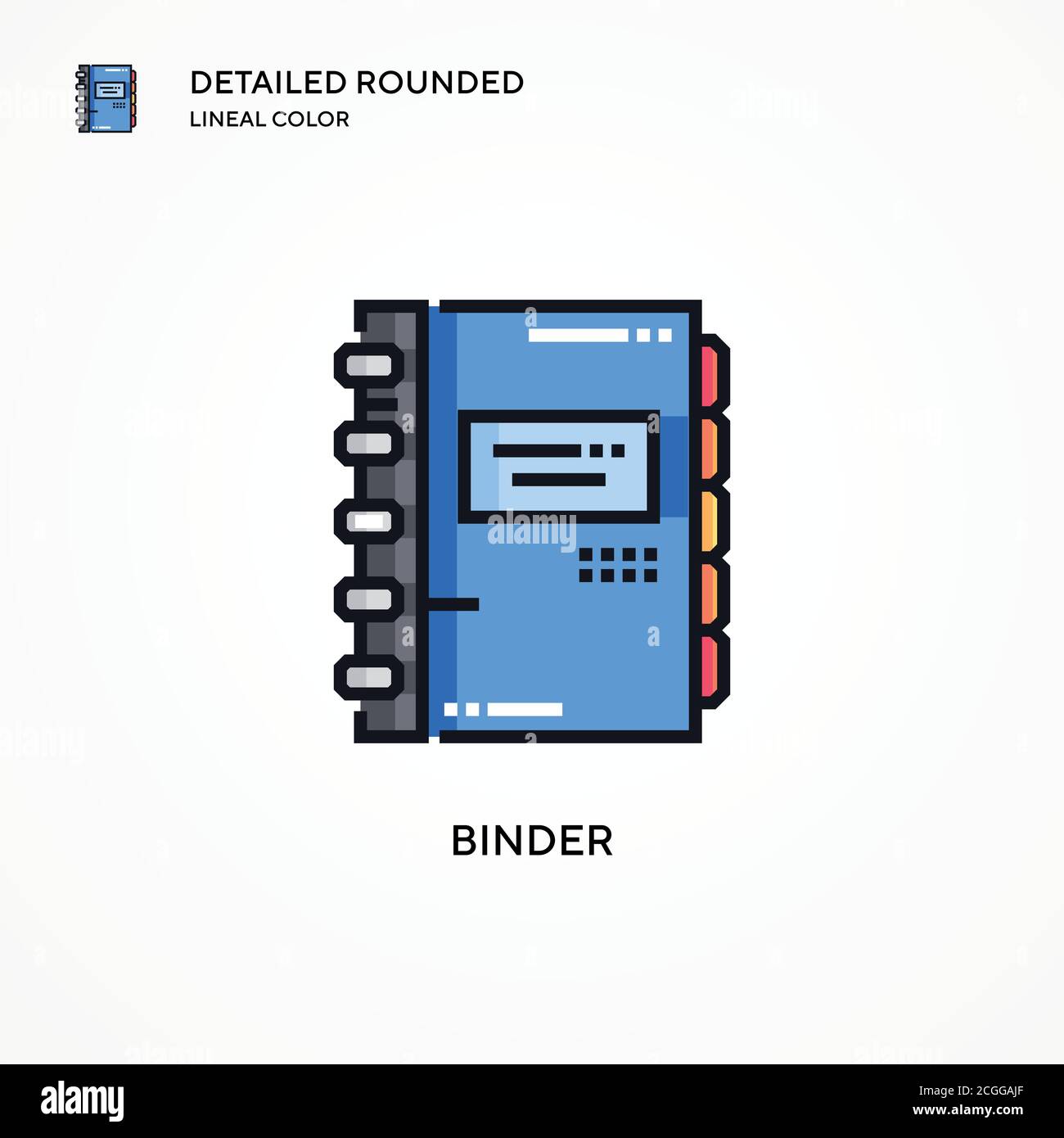 Binder vector icon. Modern vector illustration concepts. Easy to edit