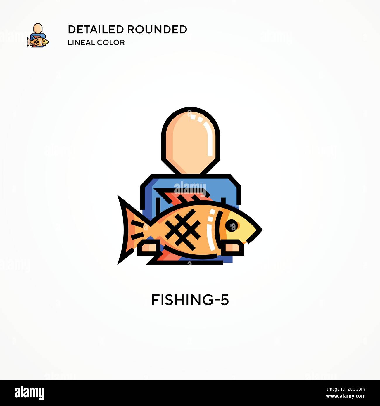 Fishing-5 vector icon. Modern vector illustration concepts. Easy to edit and customize. Stock Vector