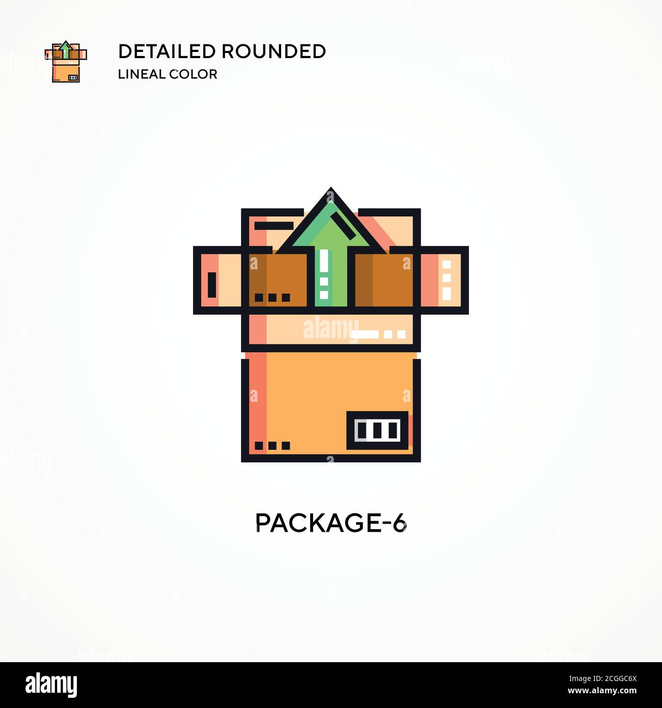 Package-6 vector icon. Modern vector illustration concepts. Easy to edit and customize. Stock Vector