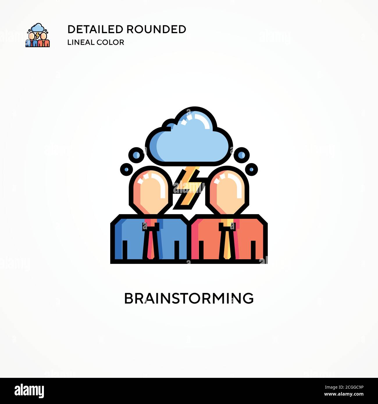 Brainstorming vector icon. Modern vector illustration concepts. Easy to ...