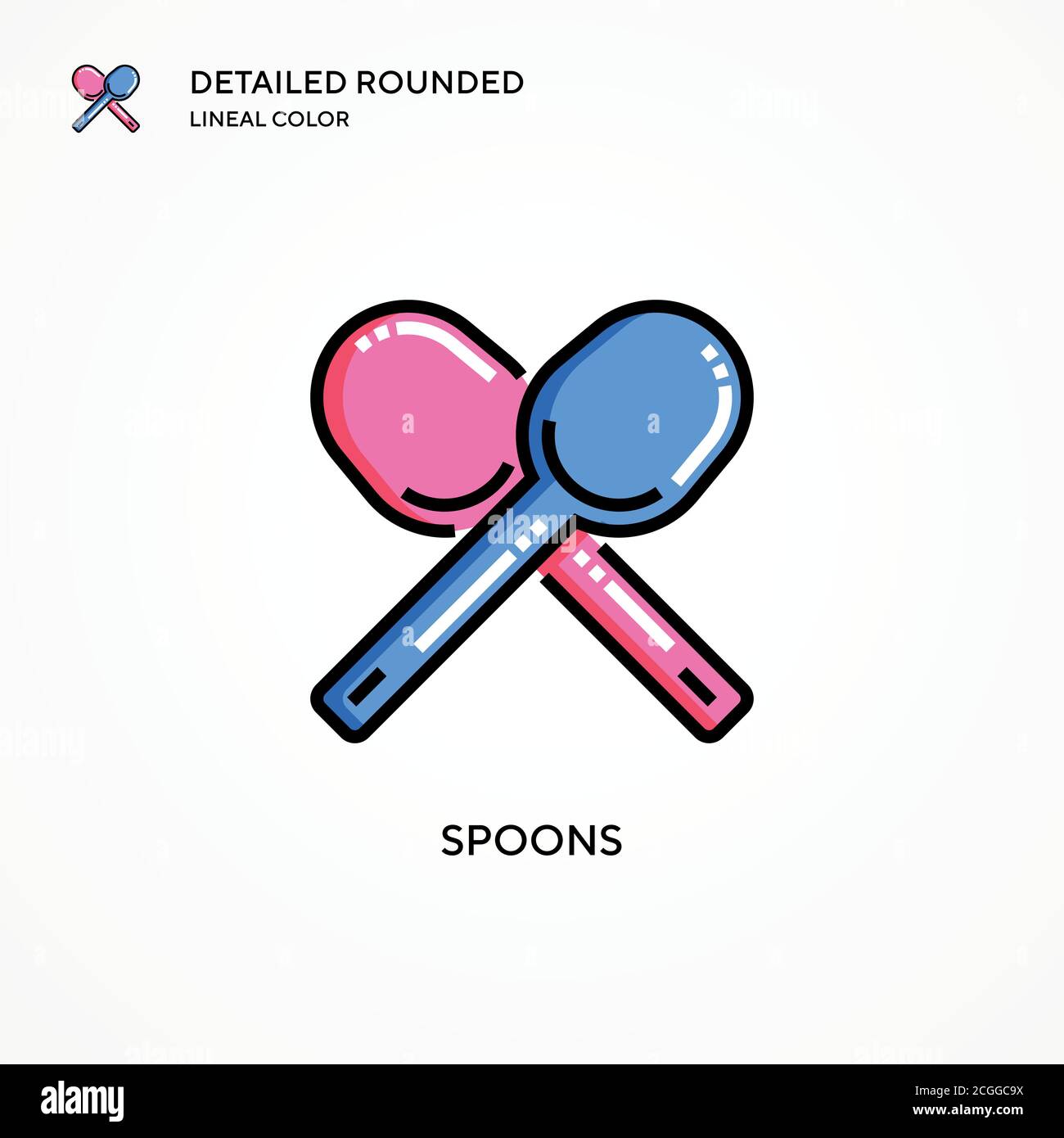 Shiny spoons Stock Vector Images - Alamy