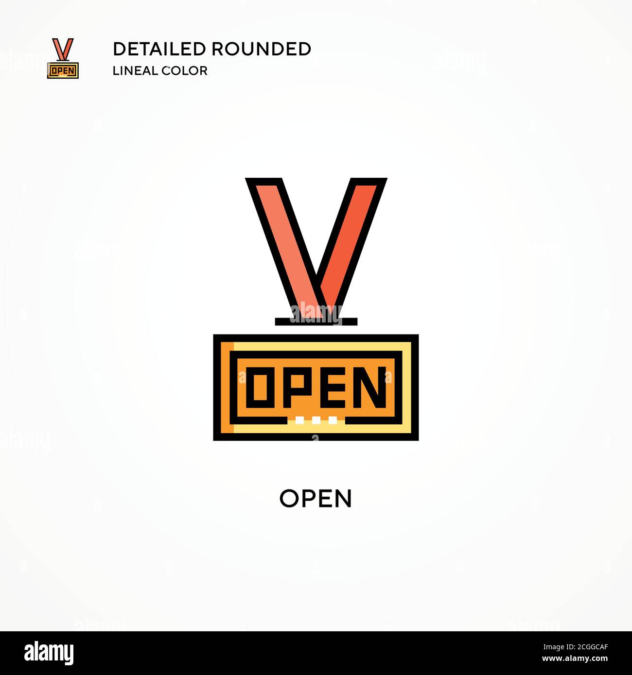 Open vector icon. Modern vector illustration concepts. Easy to edit and ...