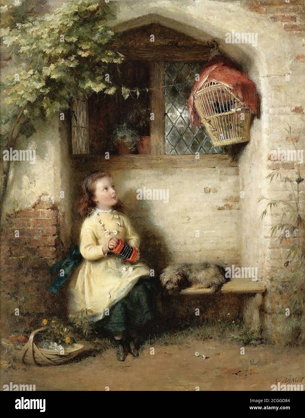 O 'neill George Bernard - the Serenade - British School - 19th  Century Stock Photo