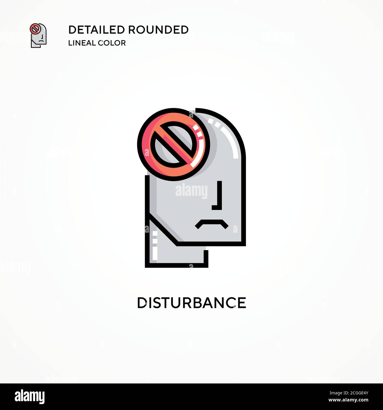 Disturbance vector icon. Modern vector illustration concepts. Easy to ...
