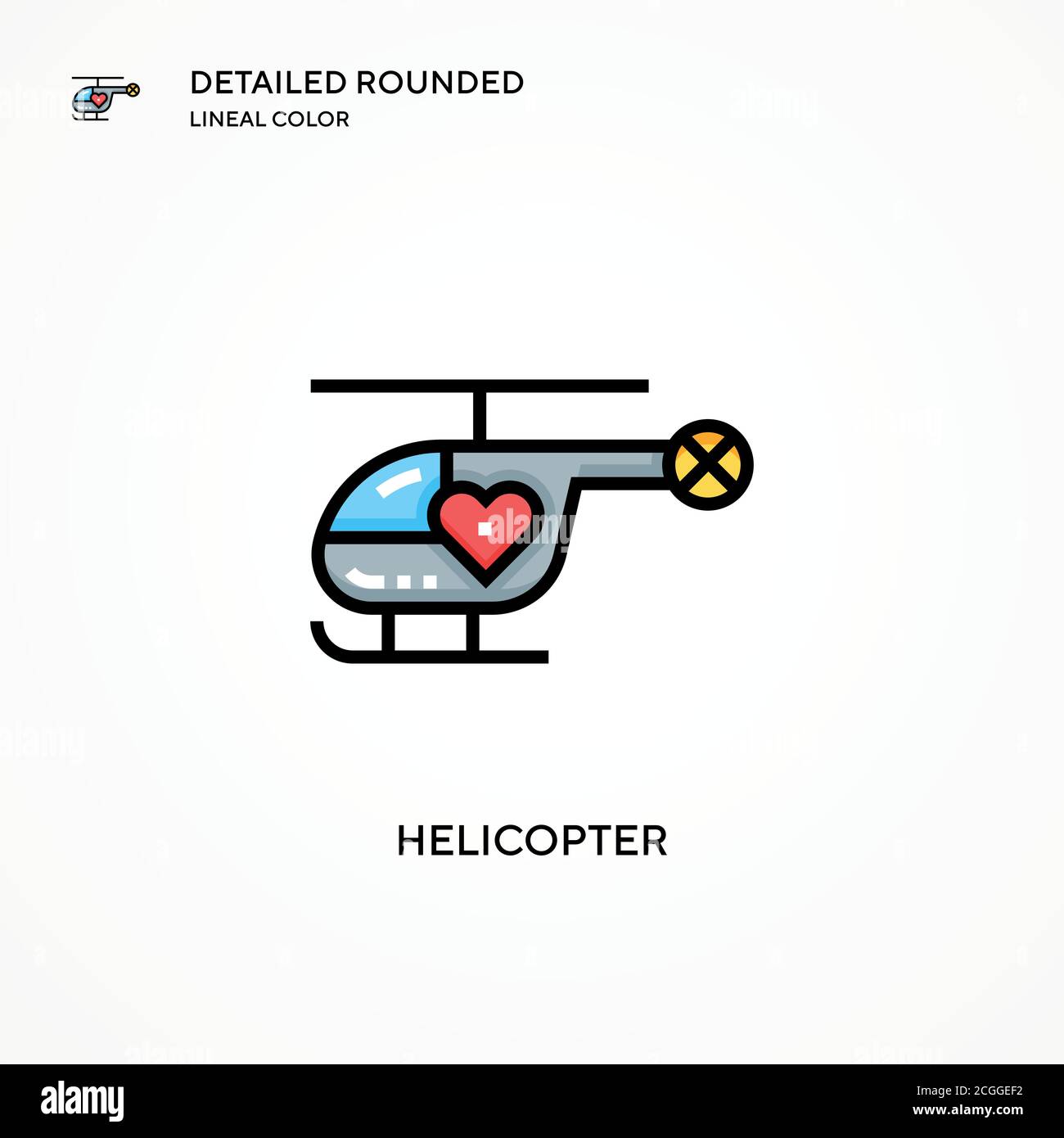 Helicopter vector icon. Modern vector illustration concepts. Easy to ...