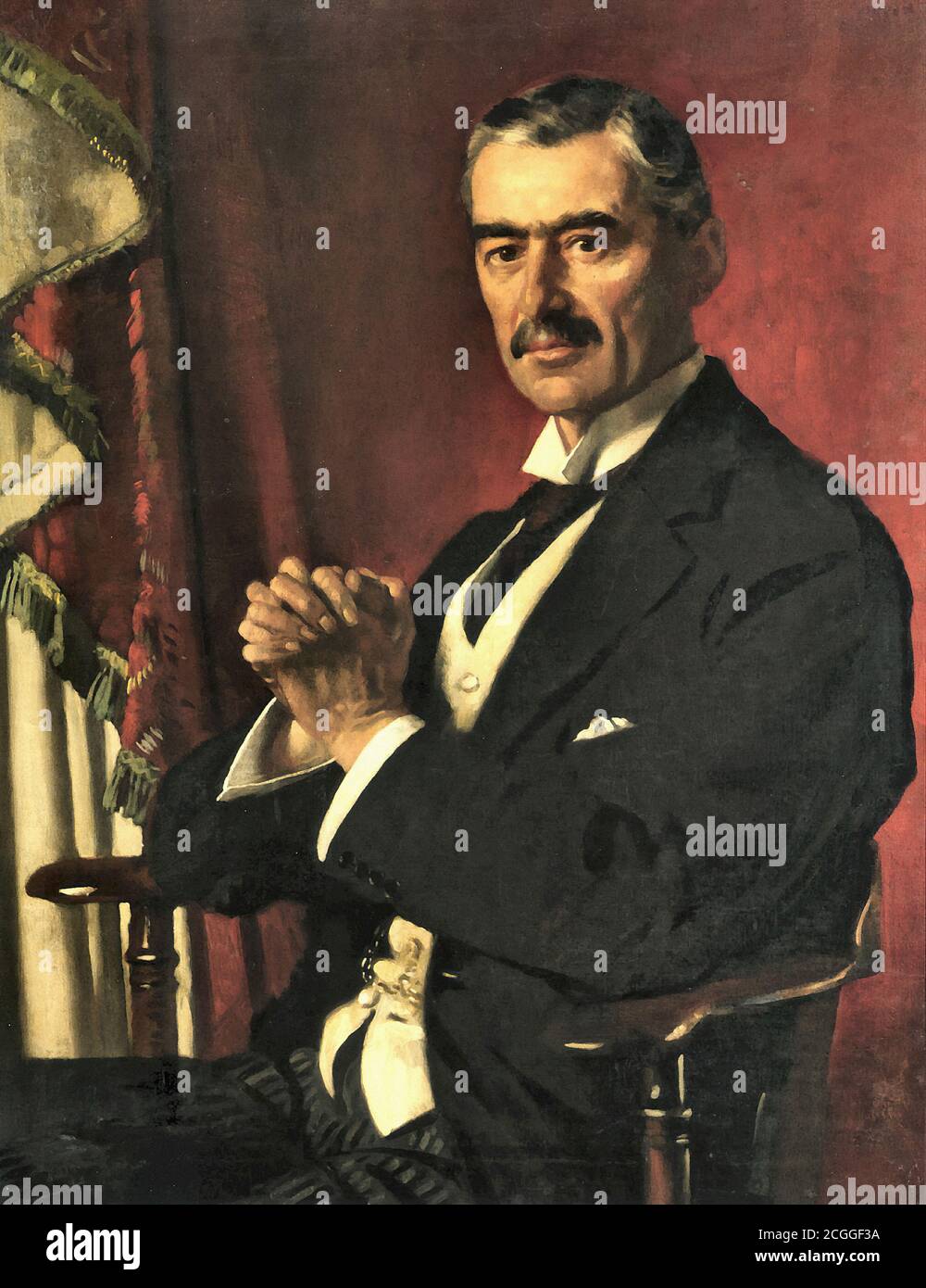 Orpen Sir William Portrait of Neville Chamberlain British School