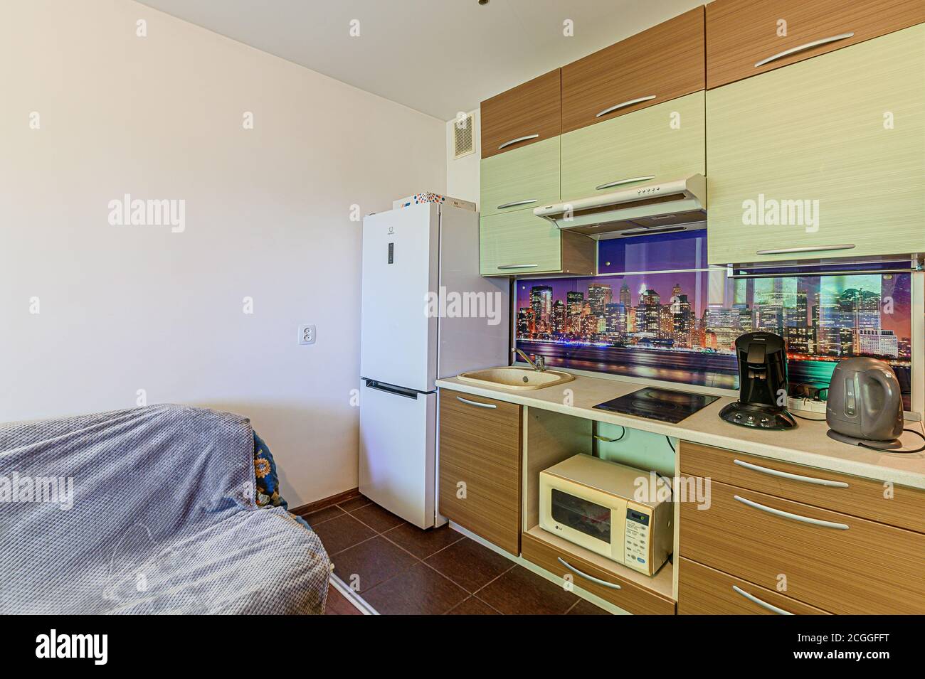 Russia, Moscow- February 15, 2020: interior room apartment modern ...