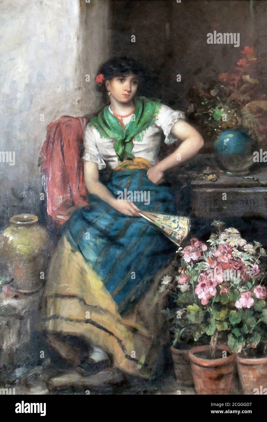 Pelham Thomas Kent a Spanish Flower Girl British School 19th