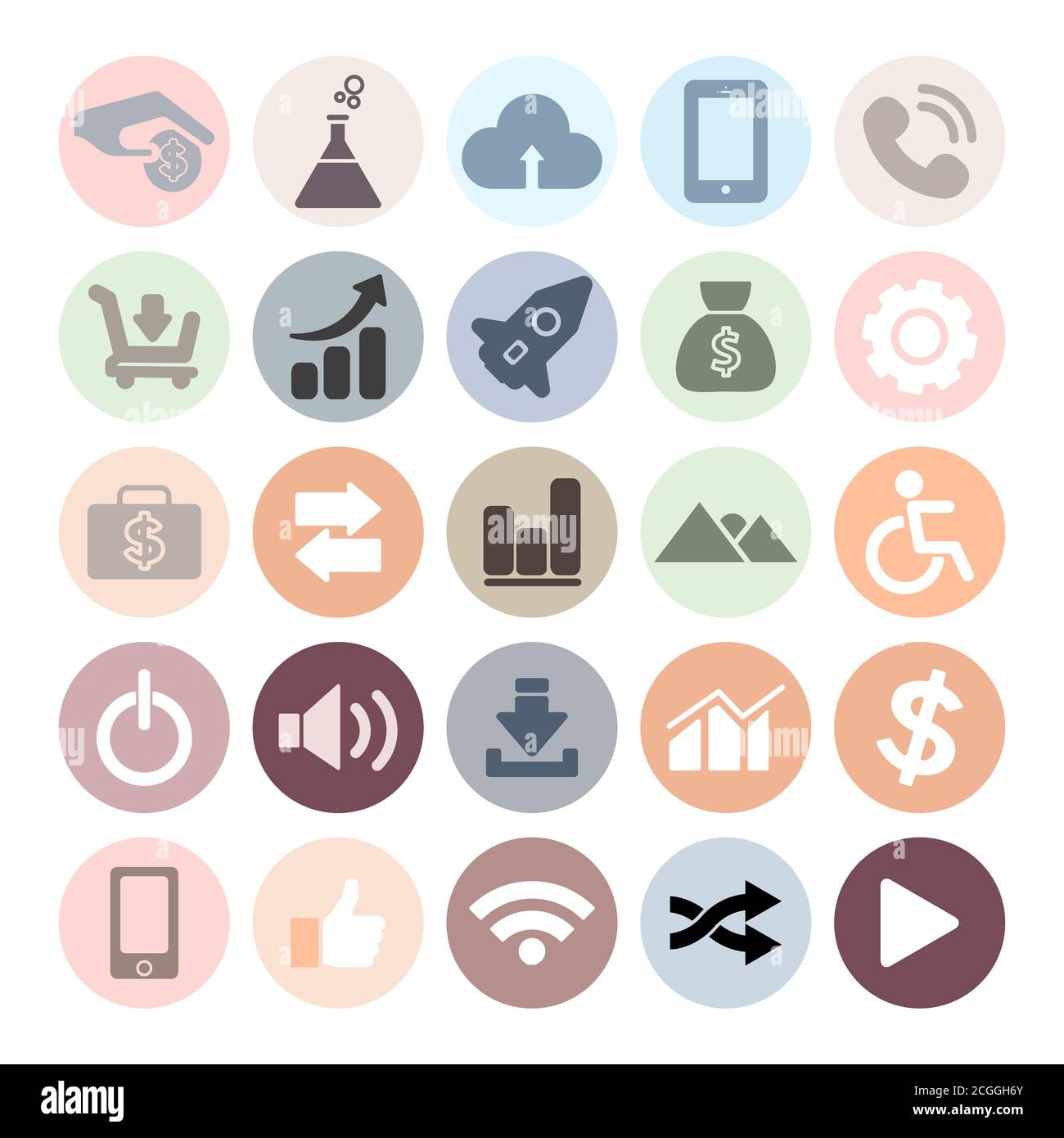 Set of social media icons flat design Stock Vector Image & Art - Alamy