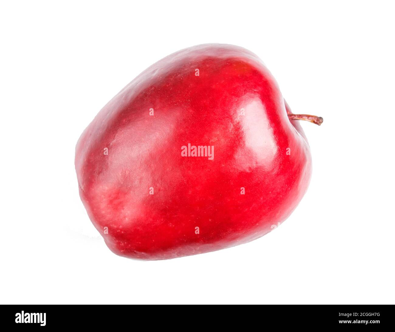 One Red Apple Isolated On White Background Closeup Stock Photo Alamy