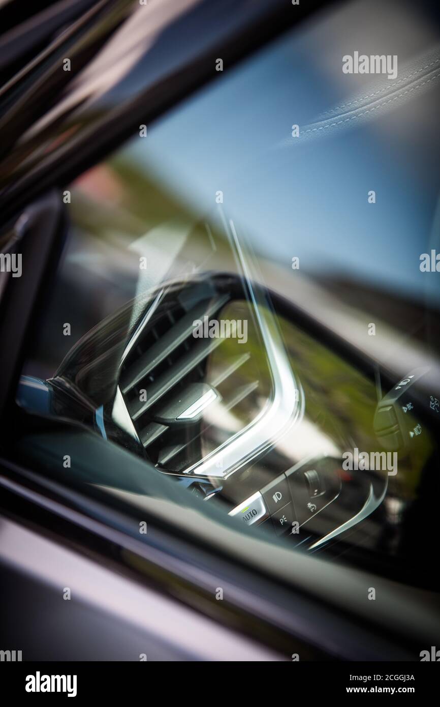 Detail of an air vent in car Stock Photo Alamy