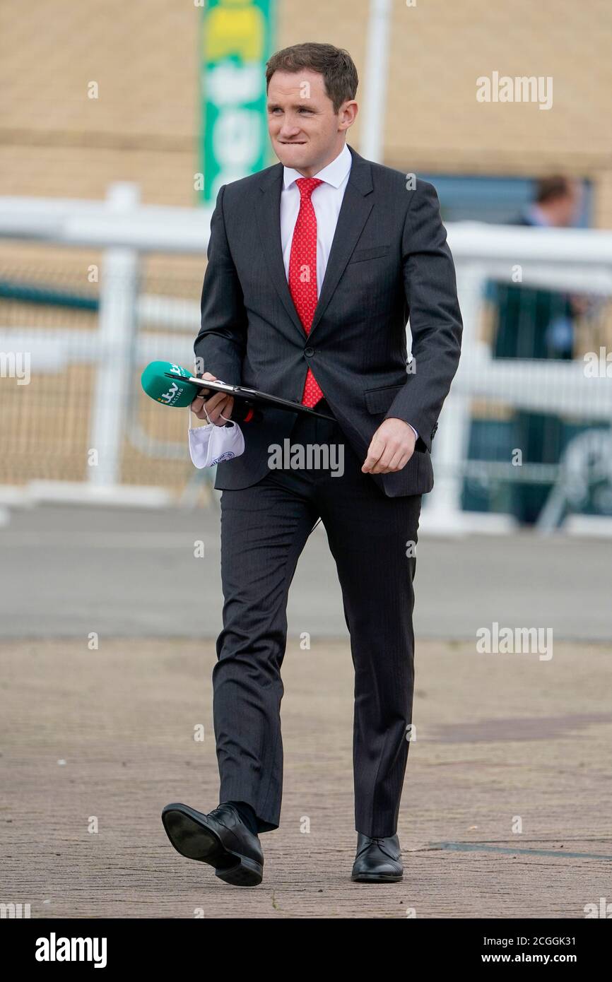 ITV Racing pundit Kevin Blake during day three of the William Hill St Leger Festival at Doncaster Racecourse. Stock Photo