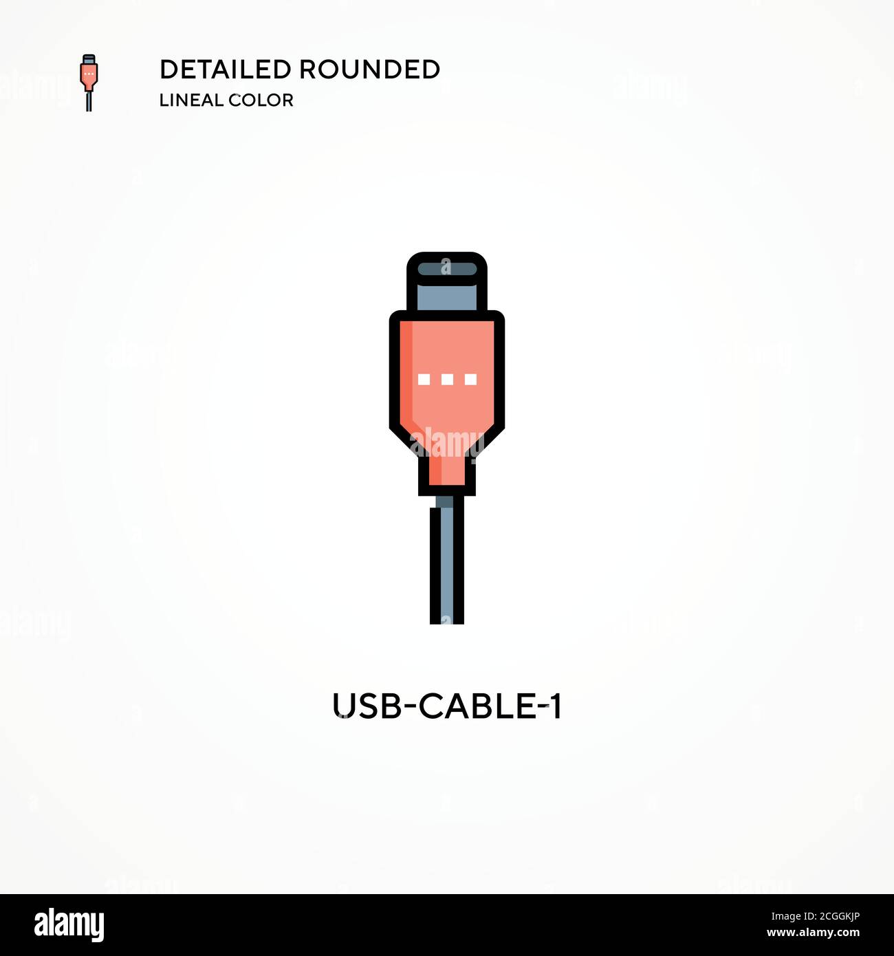 Usb-cable-1 vector icon. Modern vector illustration concepts. Easy to ...