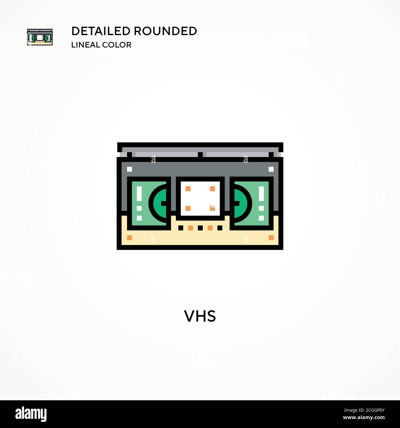Vhs vector icon. Modern vector illustration concepts. Easy to edit and customize. Stock Vector