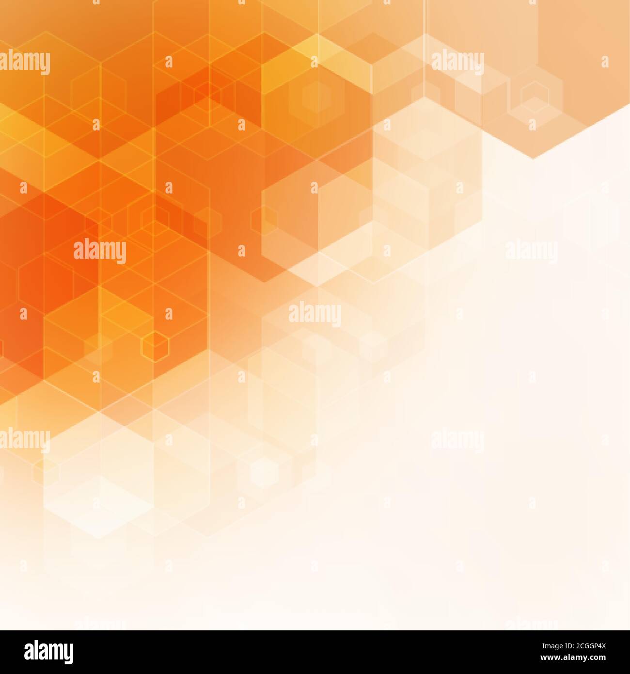 abstract vector hexagon background orange. Vector eps 10 Stock Vector
