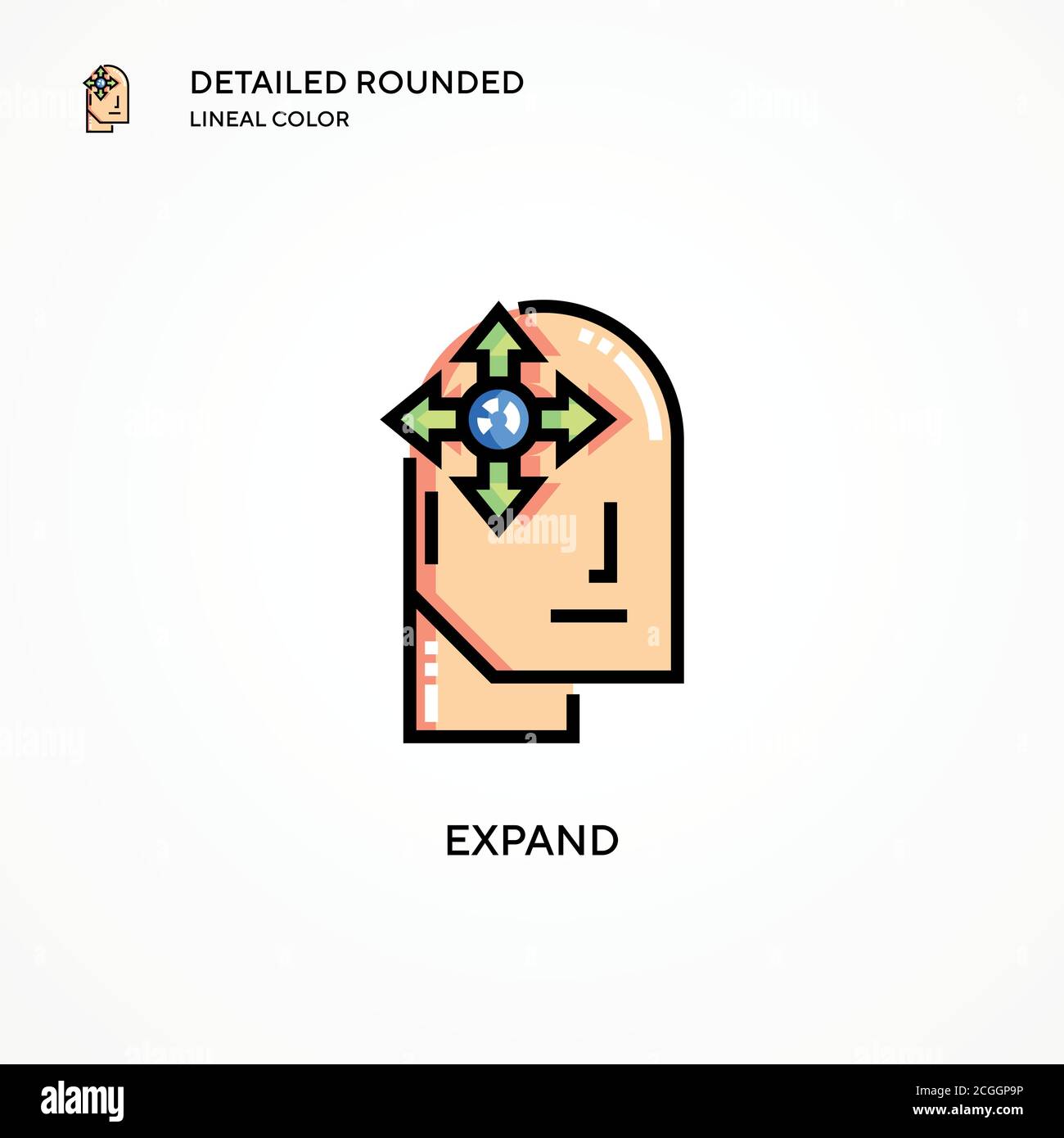 Expand vector icon. Modern vector illustration concepts. Easy to edit ...