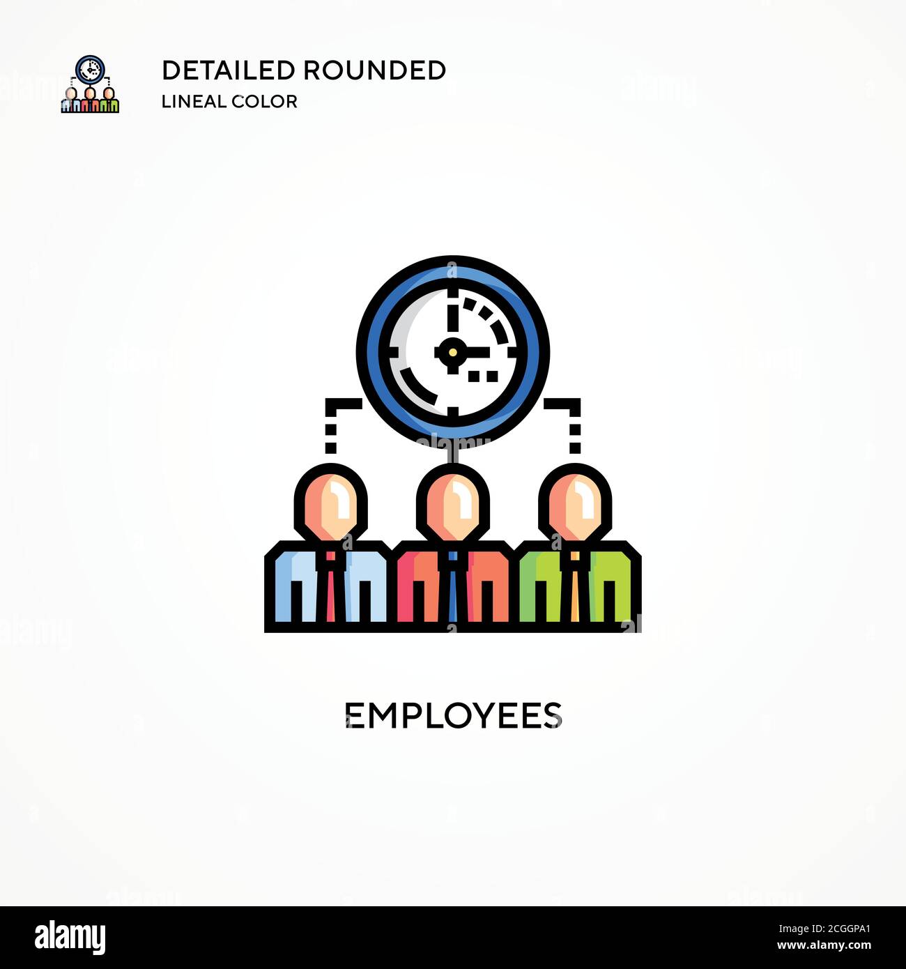 Employees vector icon. Modern vector illustration concepts. Easy to edit and customize. Stock Vector