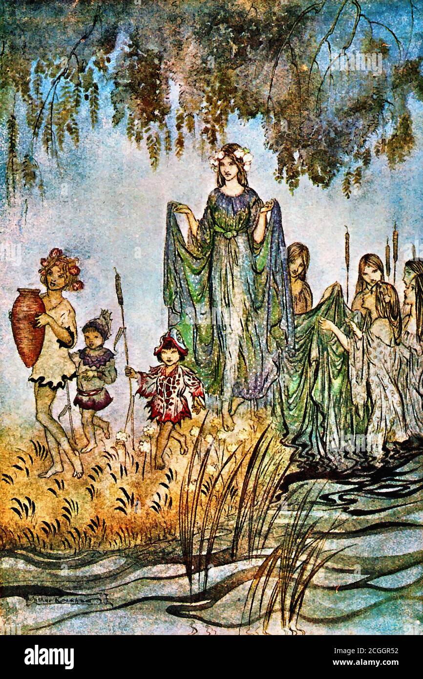 Rackham Arthur - Comus - Sabrina Rises Attended by Water-Nymphs ...