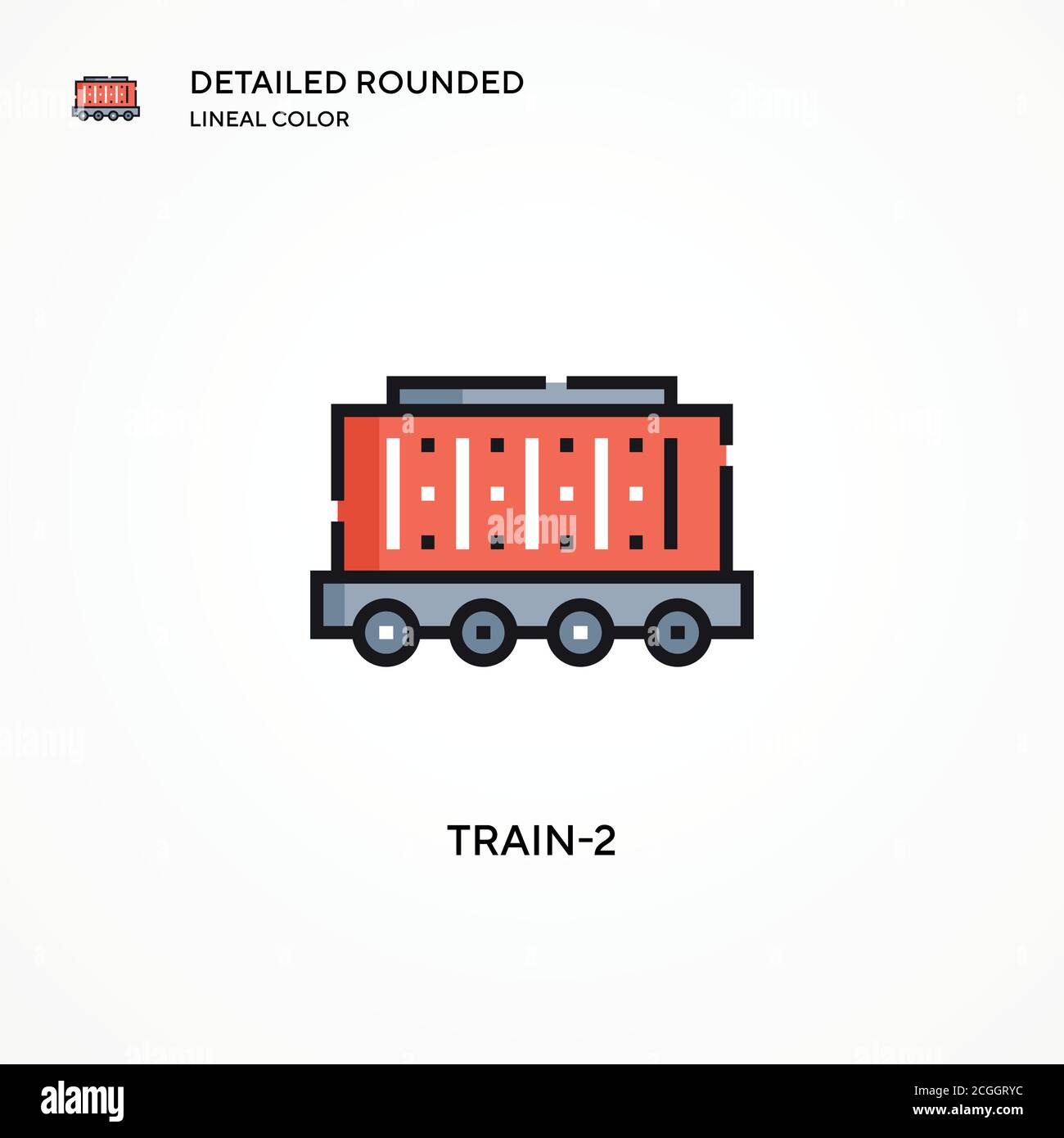 Train-2 vector icon. Modern vector illustration concepts. Easy to edit ...