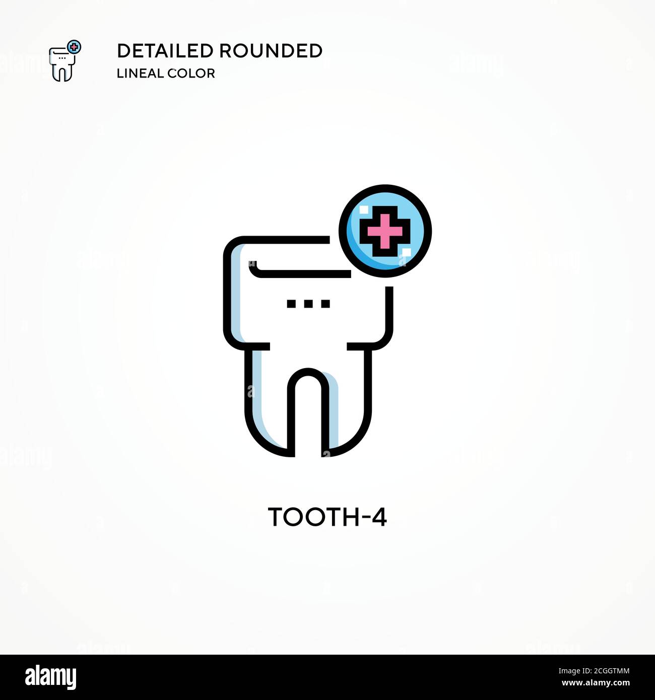 Tooth-4 vector icon. Modern vector illustration concepts. Easy to edit and customize. Stock Vector
