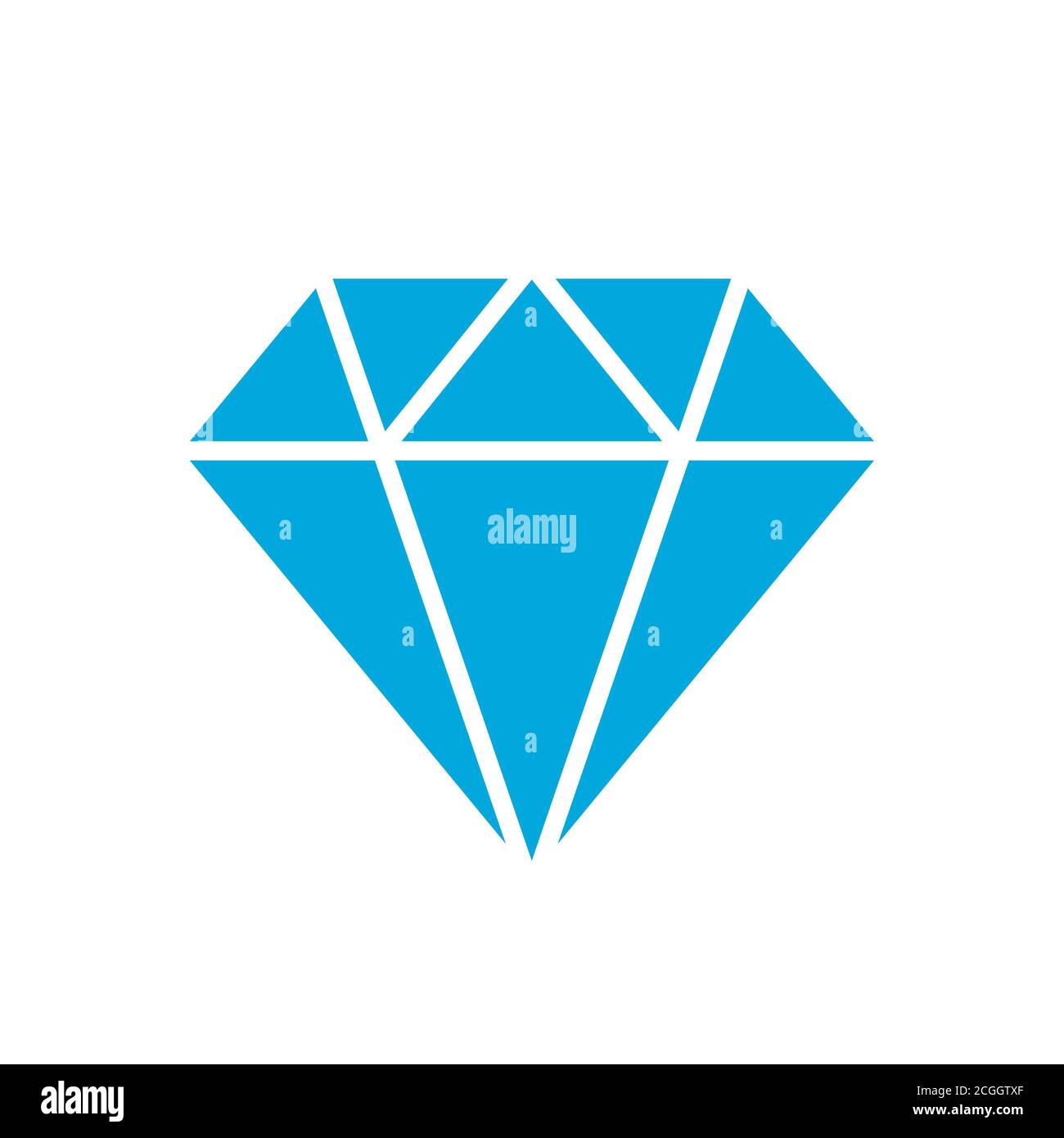 Diamond shape icon. Jewel crystal sign. Gem symbol. Luxury logo. Vector illustration image. Isolated on white background. Stock Photo