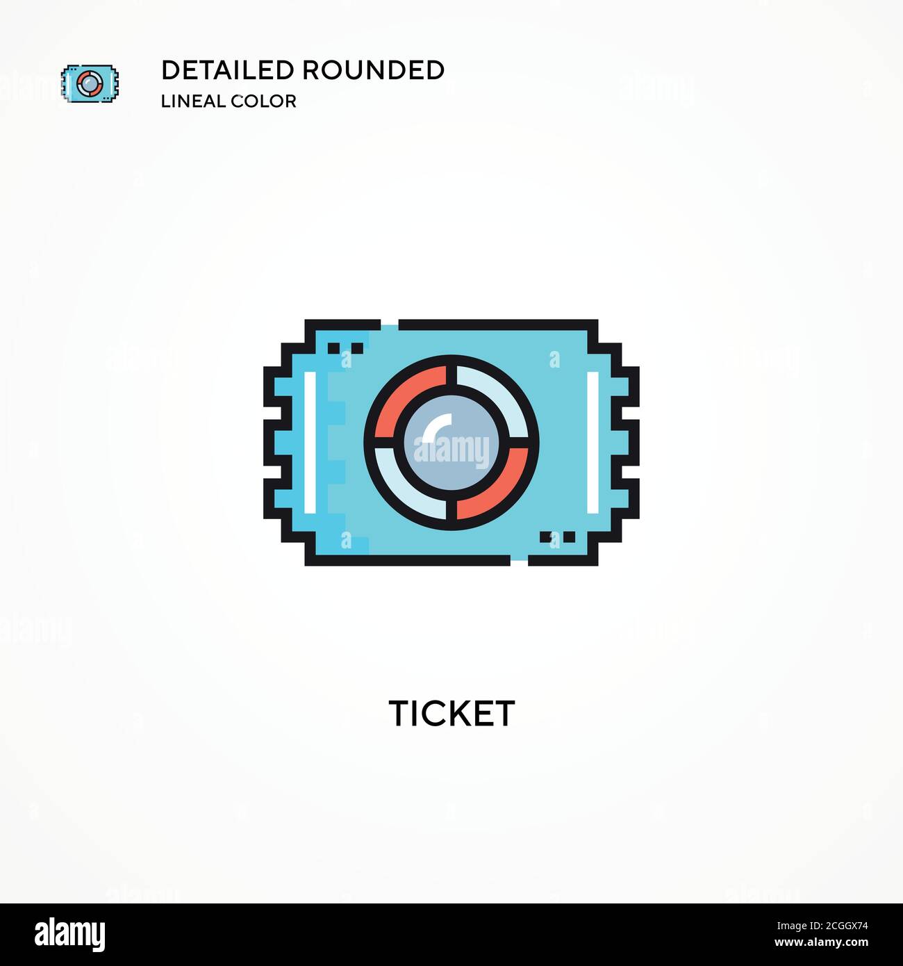 Ticket vector icon. Modern vector illustration concepts. Easy to edit ...