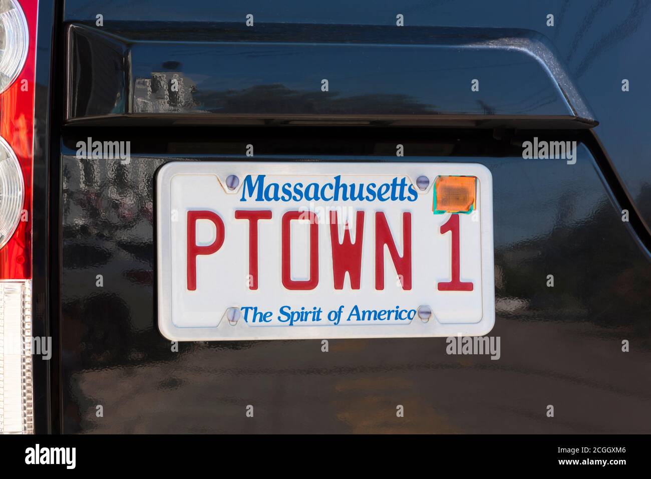 Provincetown, Massachusetts vanity license plate. Stock Photo