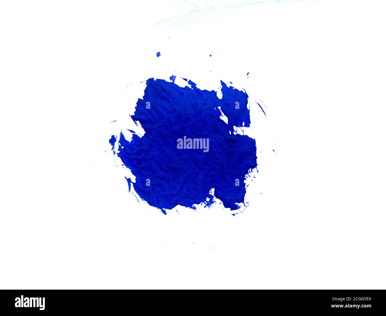 Brush blue strokes with watercolor paint, white background Stock Photo ...