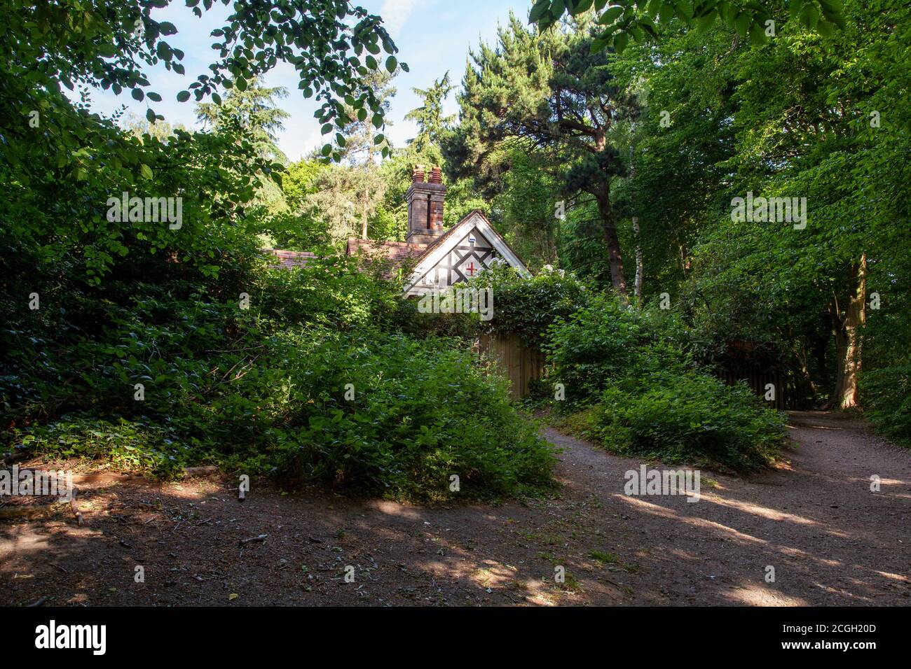 Keepers Cottage, a cottage in the woods, Highgate Wood, London Stock Photo