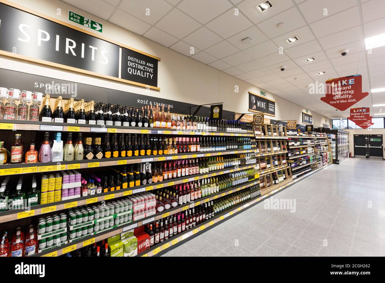Aldi Supermarket interiord Stock Photo