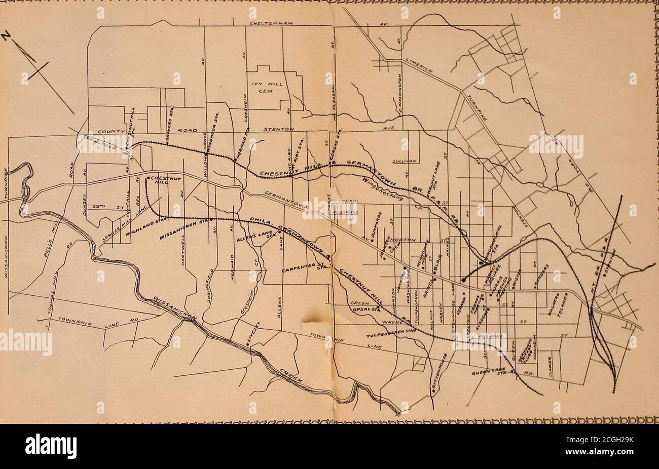 . The guide book to historic Germantown . ^^^s-^^s-iTir)r^^^nt5Â£3&fc^^Dt>t)t>E*3 HISTORIC GERMANTOWN a a Â§ INDEX Â§ xs u gSOcWcfcKMctciac^^ Academy, Alcott, Louisa M., Allens House, Armat, Thomas, Arrival of Immigrants, Ashmeads, Awbry, Axs Burying Ground, Bank of North America, Bank of Pennsylvania, Baptistry, Barron, Commodore James, Beauregard, General P. G. T. Bibliography, Billmyer House, Branchtown, Eutler Place, Buttonwood Tavern, Carlton, Carriage Building,Charter Oak LibraryChew, Benjamin,Chew House,Church of Brethren,Clapier, Louis,Cliveden,Concord School,Cushman, Charlotte, Stock Photo