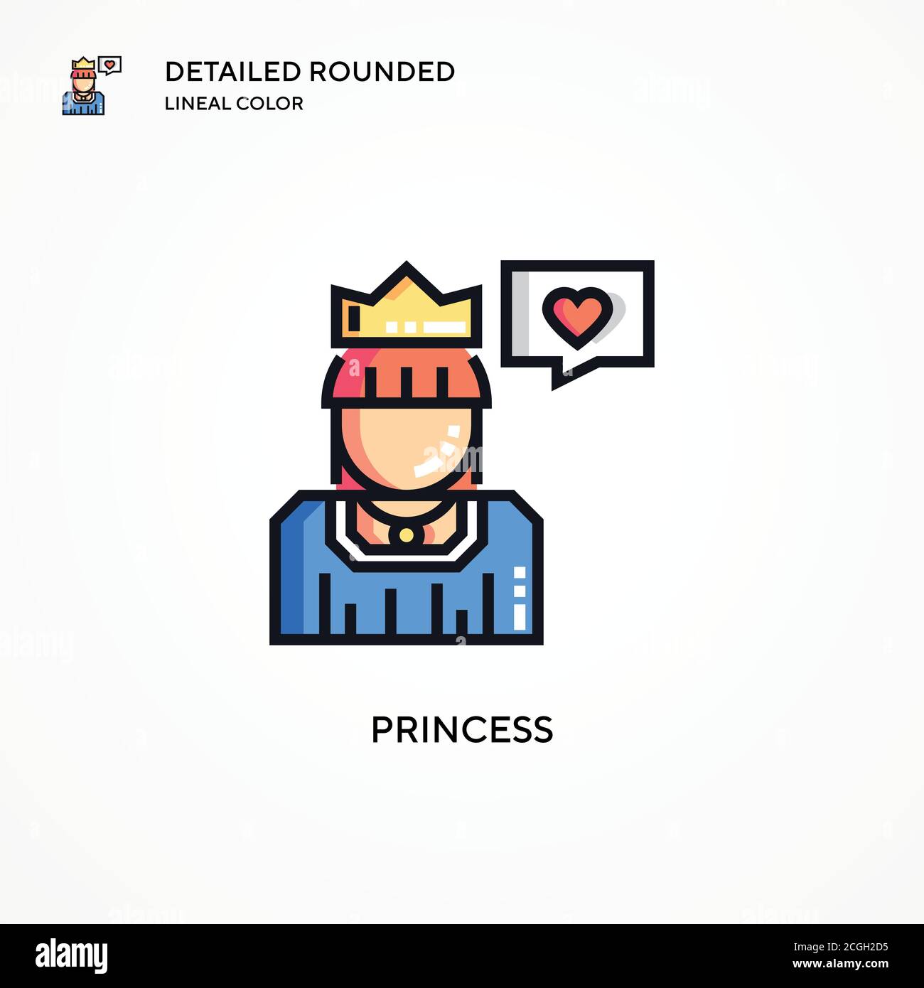 Princess vector icon. Modern vector illustration concepts. Easy to edit ...