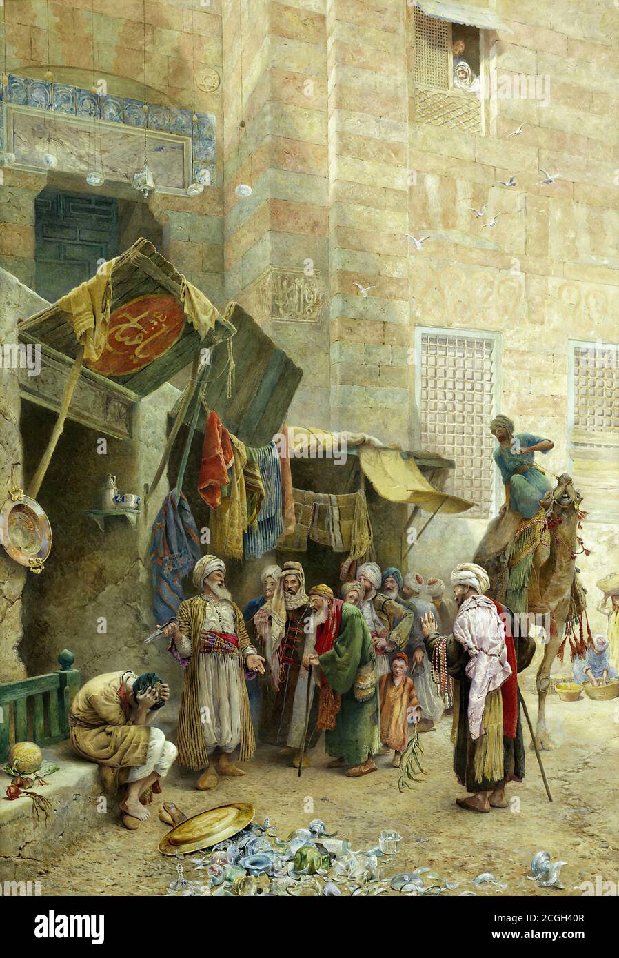 Robertson Charles - Alnashar's Dream (the Barber's Fifth Brother Arabian Nights) - British School - 19th  Century Stock Photo