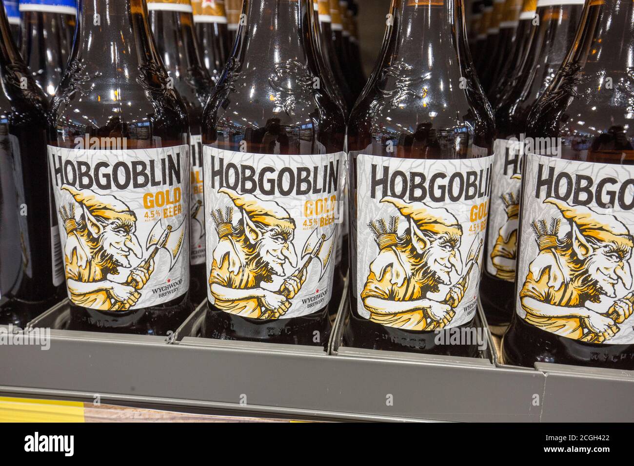 Bottles of Hobgoblin beer in an Aldi Supermarket Stock Photo Alamy