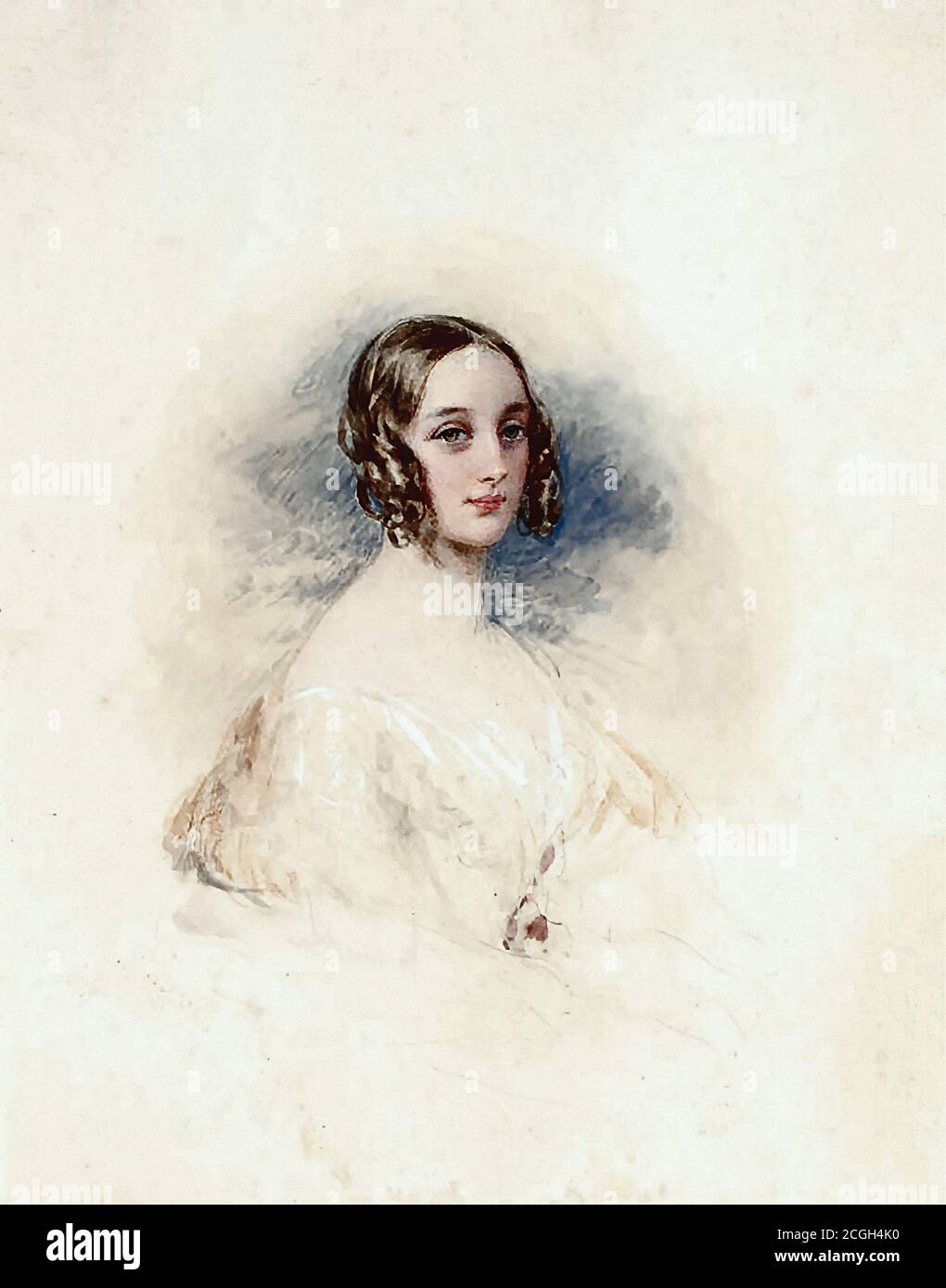 Robertson Christina - Portrait of Grand Duchess Maria Nikolayevna 2 - British School - 19th  Century Stock Photo