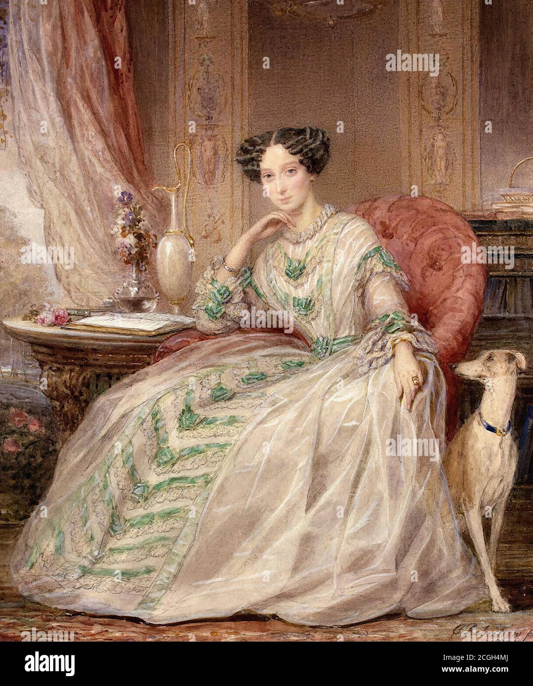Robertson Christina - Portrait of Grand Duchess Maria Alexandrovna 1 - British School - 19th  Century Stock Photo