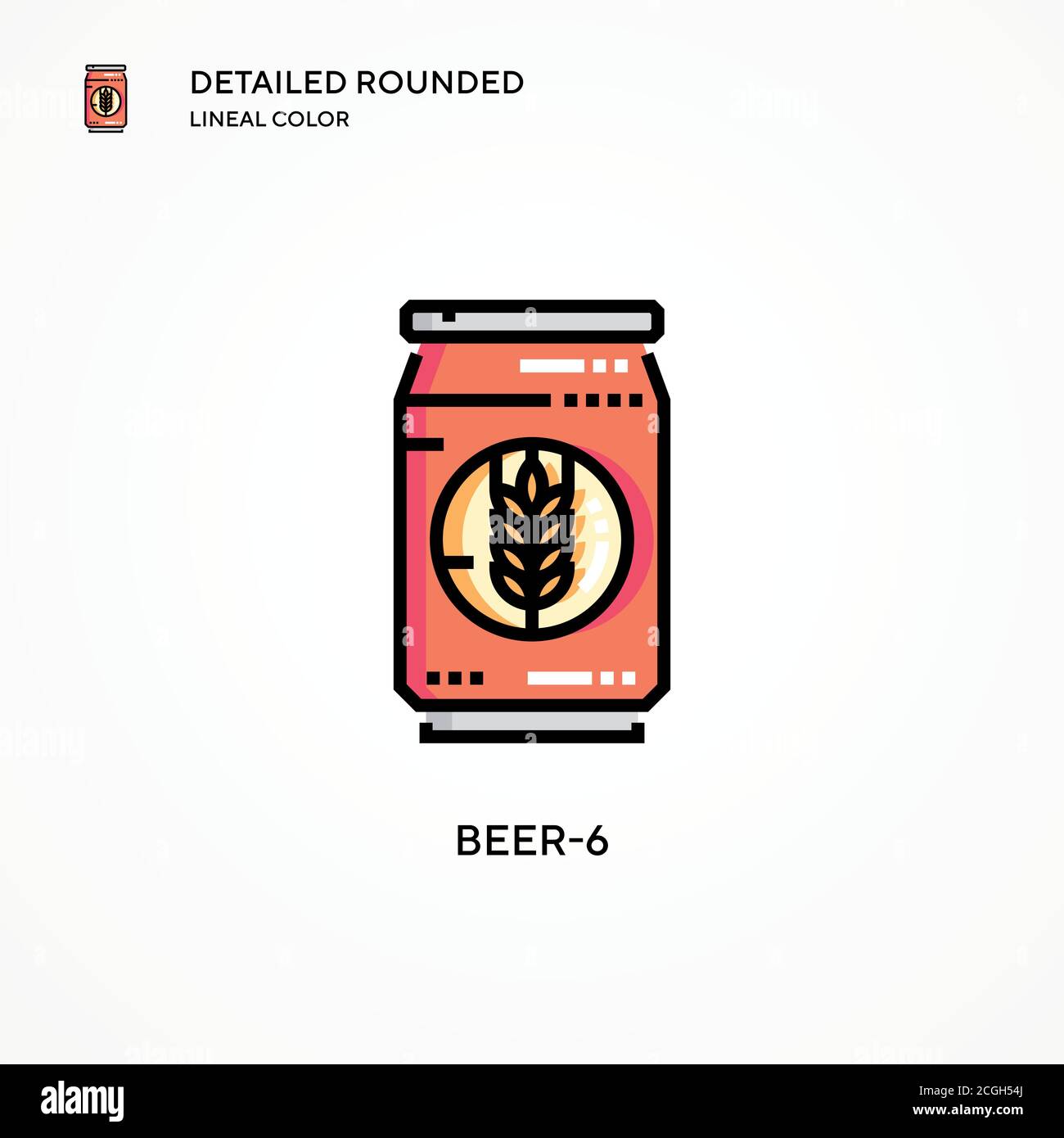 Beer-6 vector icon. Modern vector illustration concepts. Easy to edit and customize. Stock Vector