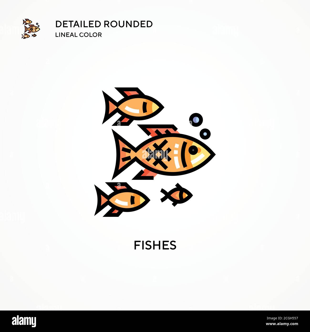 Small fishes vector vectors hi-res stock photography and images - Alamy