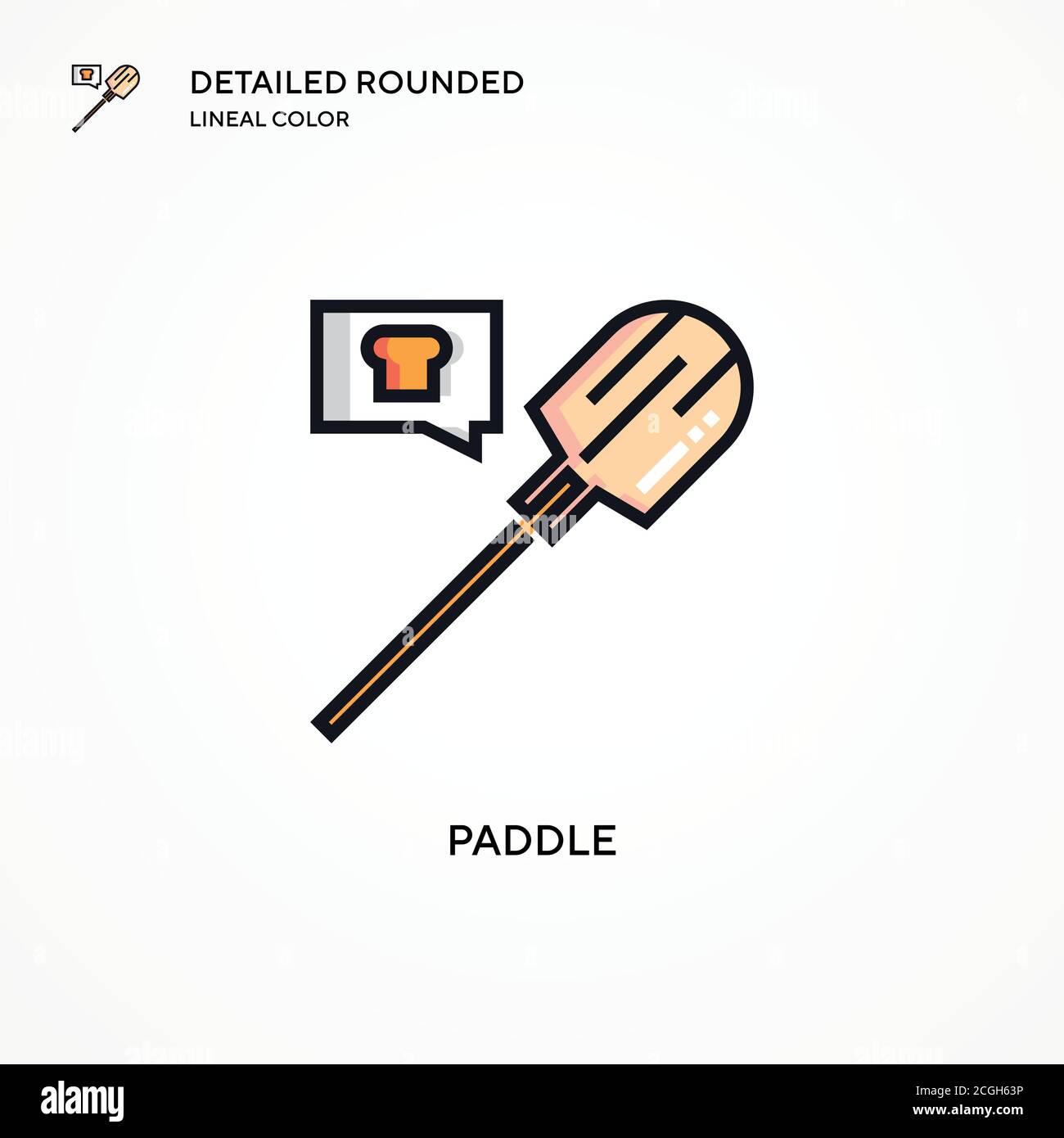 Paddle vector icon. Modern vector illustration concepts. Easy to edit and customize. Stock Vector