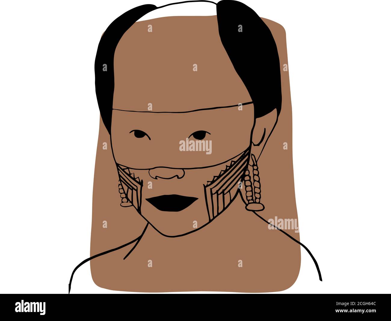 Hand Draw Outline Portrait Of A Tribal Man With Brown Sample Color Abstract Colletion Of Different People And Skin Tones Diversity Concept Stock Photo Alamy Hand Draw Outline Portrait Of A Tribal Man With Brown Sample Color Abstract Colletion Of Different People And Skin Tones Diversity Concept Stock Photo Alamy