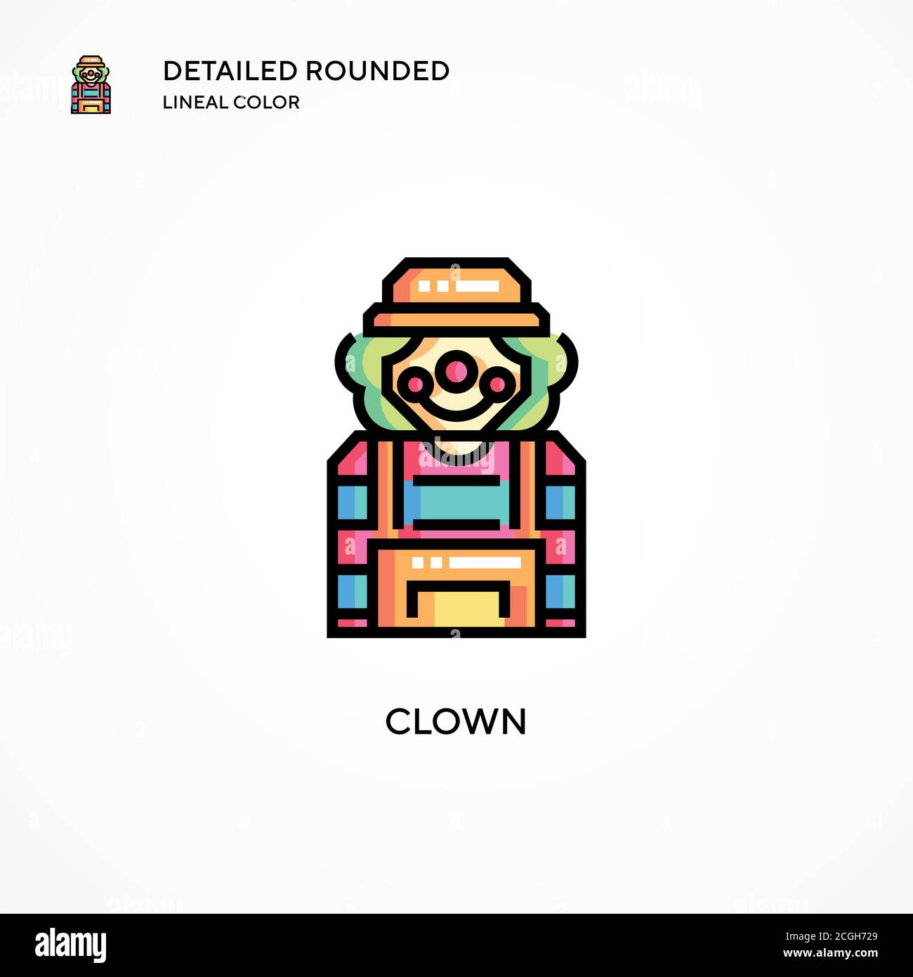 Clown vector icon. Modern vector illustration concepts. Easy to edit ...