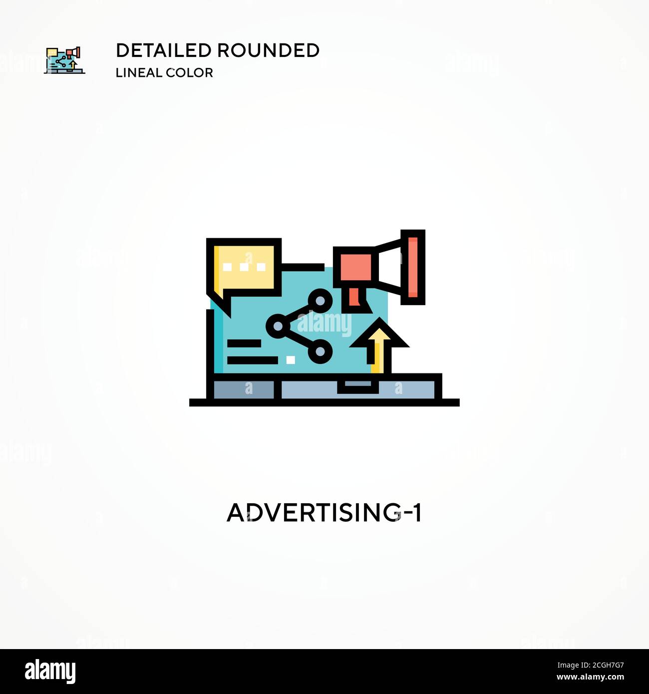 Advertising-1 vector icon. Modern vector illustration concepts. Easy to ...